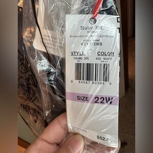 Ruby Rd. NAVY Women's Pull On Pants